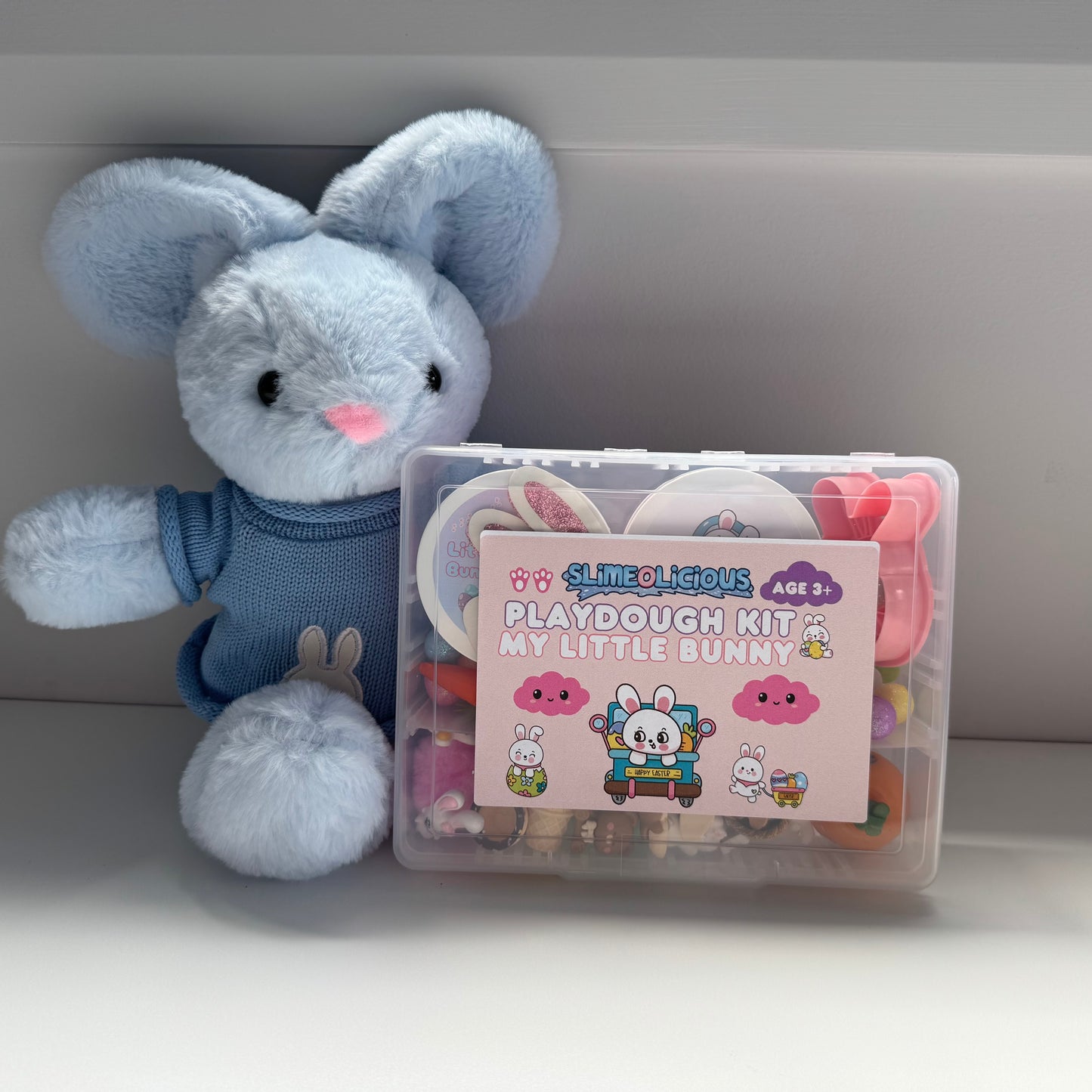 Easter Playdough Kit with soft scented playdough. Bunny accessories - perfect for Easter gift for kids in Australia